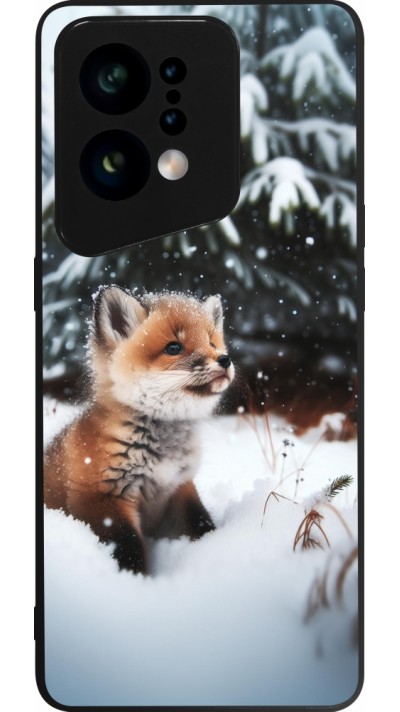 OPPO Find X5 Case Hülle - Silikon schwarz Weihnachten 2023 Fuechslein Tanne OPPO Find X5 Case Hülle - Silikon schwarz Weihnachten 2023 Fuechslein Tanne