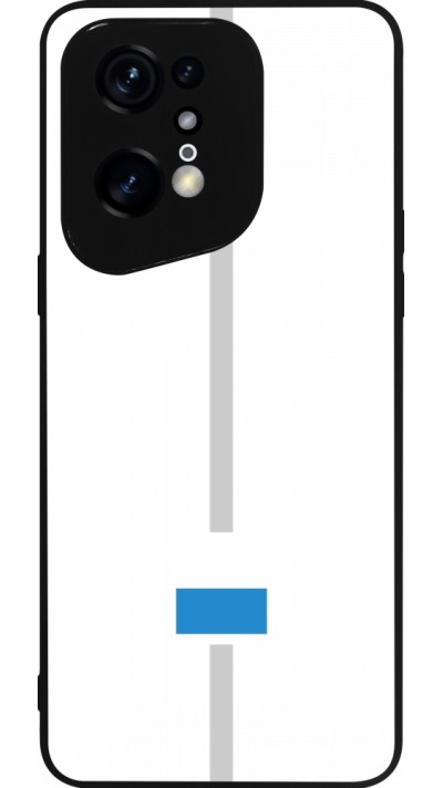 Coque OPPO Find X5 Pro - Silicone rigide noir Canton LU blanc