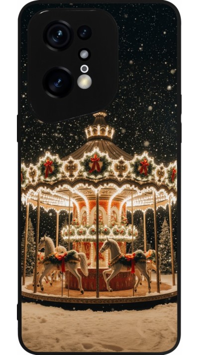 OPPO Find X5 Pro Case Hülle - Silikon schwarz Christmas 25 Carousel