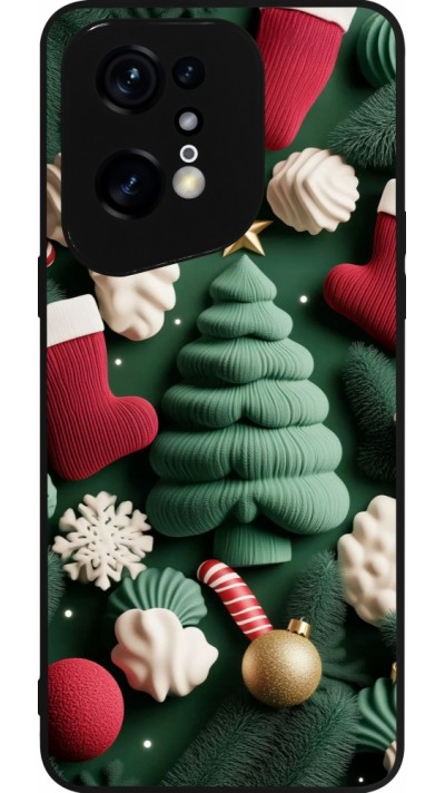 OPPO Find X5 Pro Case Hülle - Silikon schwarz Christmas 25 Christmas textiles