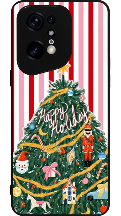 OPPO Find X5 Pro Case Hülle - Silikon schwarz Christmas 25 Happy Holiday