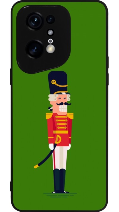 OPPO Find X5 Pro Case Hülle - Silikon schwarz Christmas 25 Nutcracker Green