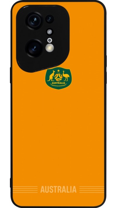 Coque OPPO Find X5 Pro - Silicone rigide noir Maillot de football Australie 2026 personnalisable