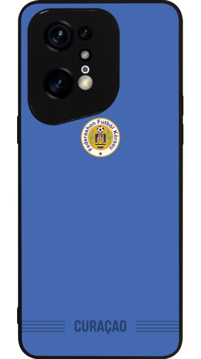 Coque OPPO Find X5 Pro - Silicone rigide noir Maillot de football Curaçao 2026 personnalisable