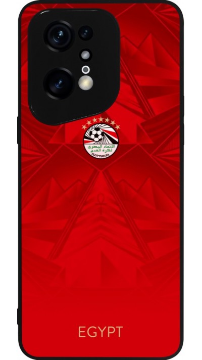 Coque OPPO Find X5 Pro - Silicone rigide noir Maillot de football Égypte 2026 personnalisable