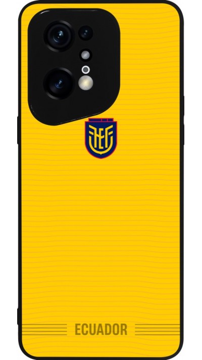 Coque OPPO Find X5 Pro - Silicone rigide noir Maillot de football Équateur 2026 personnalisable