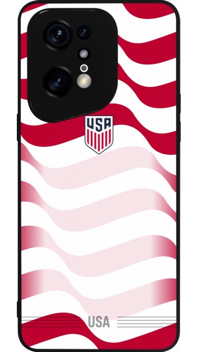 Coque OPPO Find X5 Pro - Silicone rigide noir Maillot de football États-Unis 2026 personnalisable