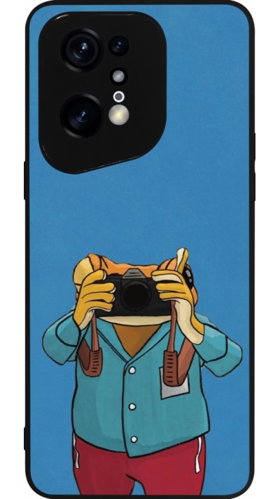 Coque OPPO Find X5 Pro - Silicone rigide noir Frog with camera DTMF