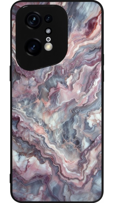 OPPO Find X5 Pro Case Hülle - Silikon schwarz Violetter silberner Marmor OPPO Find X5 Pro Case Hülle - Silikon schwarz Violetter silberner Marmor