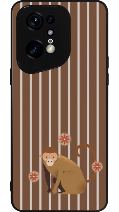 OPPO Find X5 Pro Case Hülle - Silikon schwarz Monkey with stripes OPPO Find X5 Pro Case Hülle - Silikon schwarz Monkey with stripes
