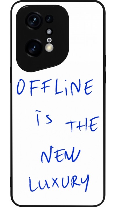 Coque OPPO Find X5 Pro - Silicone rigide noir Offline is the new luxury