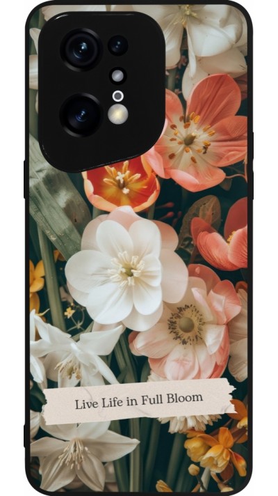 Coque OPPO Find X5 Pro - Silicone rigide noir Full Bloom Spring 2026