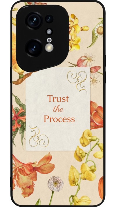 Coque OPPO Find X5 Pro - Silicone rigide noir Trust the process Spring 2026