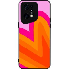OPPO Find X5 Pro Case Hülle - Silikon schwarz Valentine 2024 heart gradient