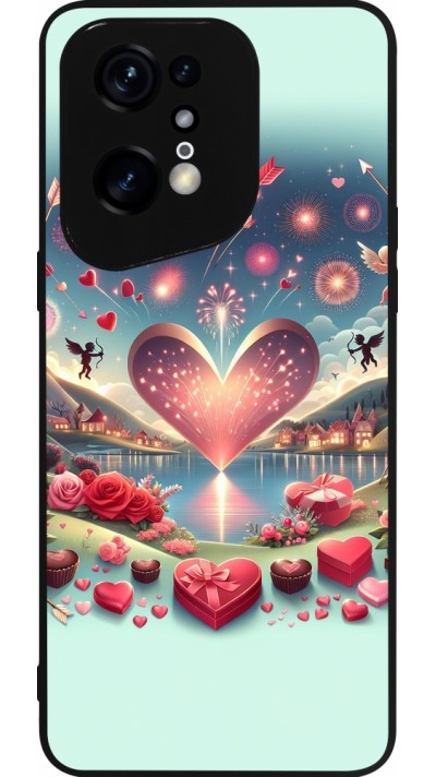 OPPO Find X5 Pro Case Hülle - Silikon schwarz Valentin 2025 Schick
