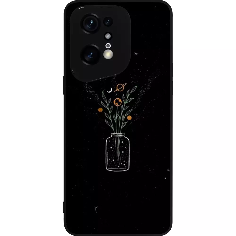 Coque OPPO Find X5 Pro - Silicone rigide noir Vase black