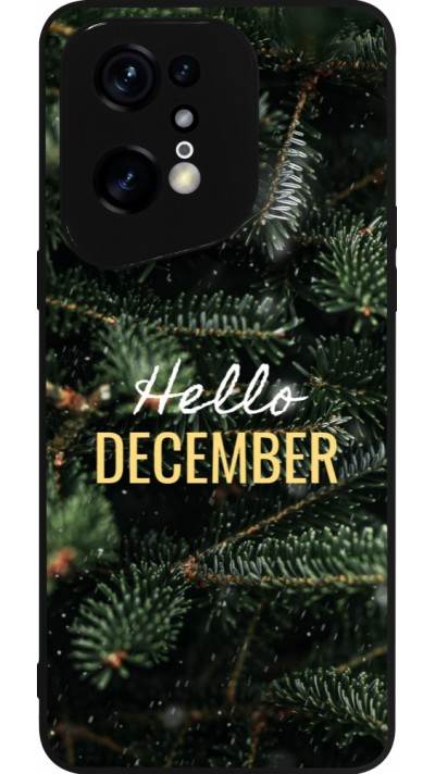 OPPO Find X5 Pro Case Hülle - Silikon schwarz Winter 25 Winter hello december