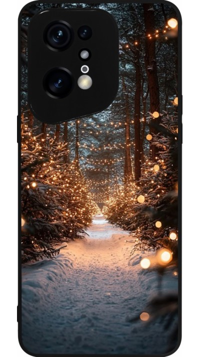 OPPO Find X5 Pro Case Hülle - Silikon schwarz Winter 25 Winter snowy road
