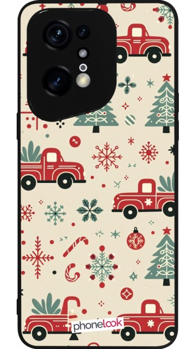 OPPO Find X5 Pro Case Hülle - Silikon schwarz Weihnachten 2024 Lkw Tanne