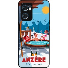 OPPO Reno7 5G Case Hülle - Silikon schwarz Anzère Mountain Jacuzzi