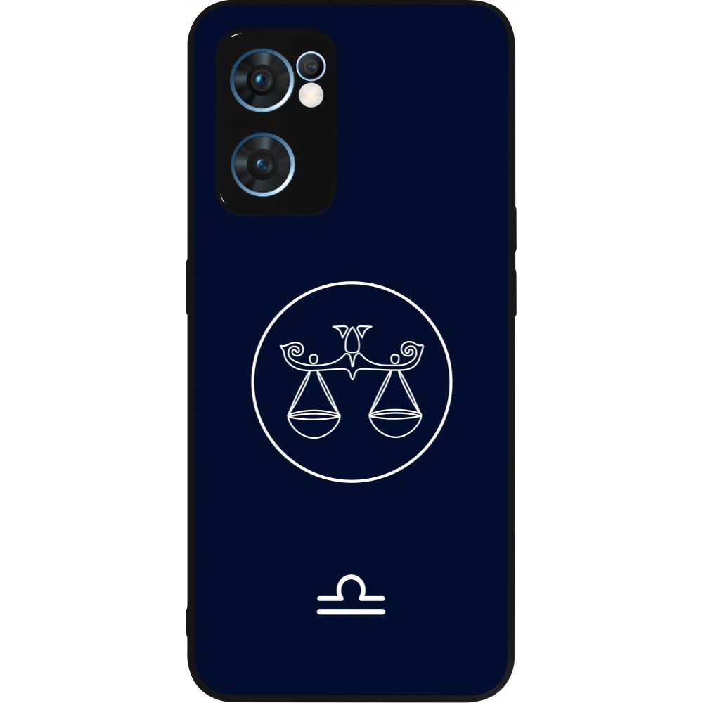 OPPO Reno7 5G Case Hülle - Silikon schwarz Astrologie Waage