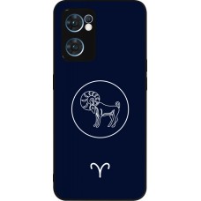OPPO Reno7 5G Case Hülle - Silikon schwarz Astrologie Widder
