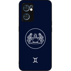 OPPO Reno7 5G Case Hülle - Silikon schwarz Astrologie Zwillinge