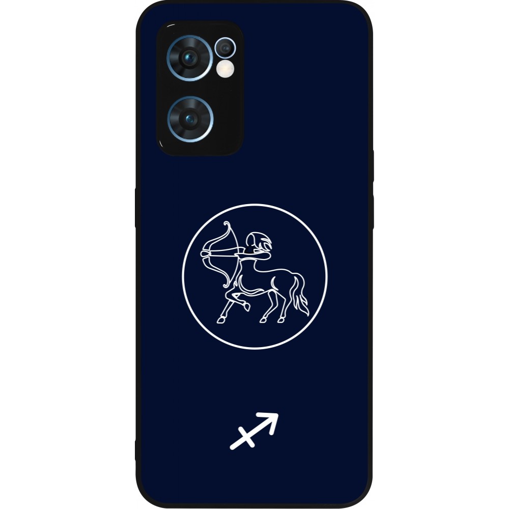 OPPO Reno7 5G Case Hülle - Silikon schwarz Astrologie Schütze