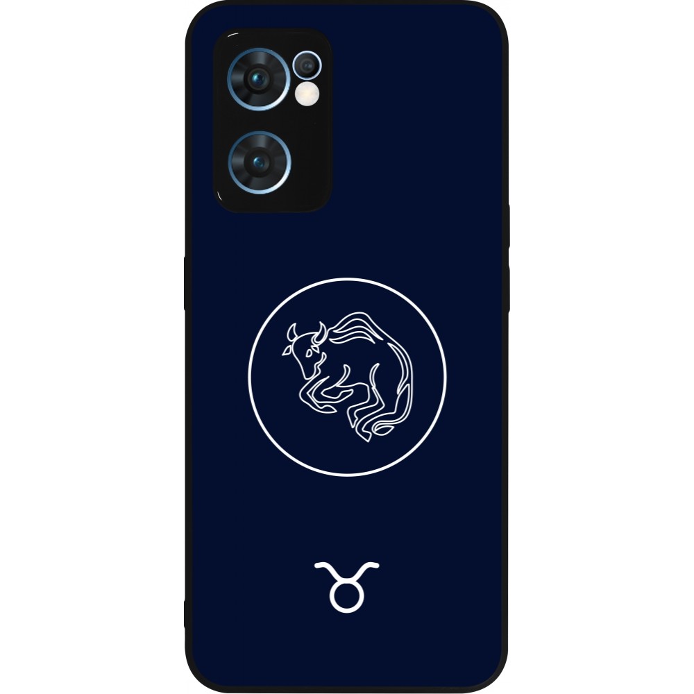 OPPO Reno7 5G Case Hülle - Silikon schwarz Astrologie Stier