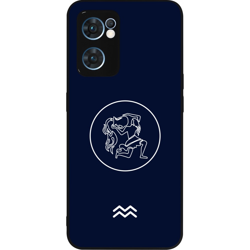 OPPO Reno7 5G Case Hülle - Silikon schwarz Astrologie Wassermann