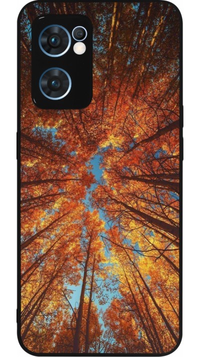 Coque OPPO Reno7 5G - Silicone rigide noir Autumn 25 Trees