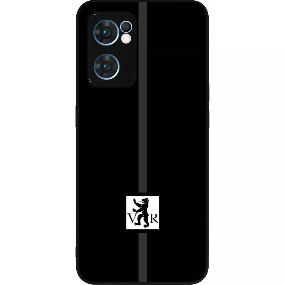 Coque OPPO Reno7 5G - Silicone rigide noir Canton AR noir