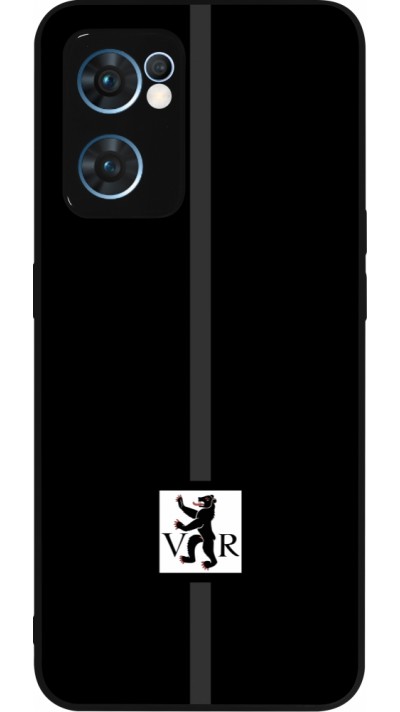 Coque OPPO Reno7 5G - Silicone rigide noir Canton AR noir