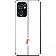 Coque OPPO Reno7 5G - Silicone rigide noir Canton BL blanc