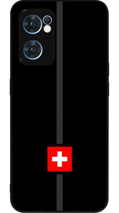 Coque OPPO Reno7 5G - Silicone rigide noir Canton CH noir