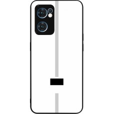 Coque OPPO Reno7 5G - Silicone rigide noir Canton FR blanc