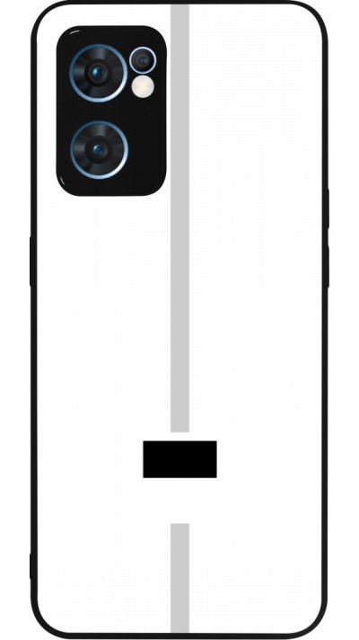 Coque OPPO Reno7 5G - Silicone rigide noir Canton FR blanc