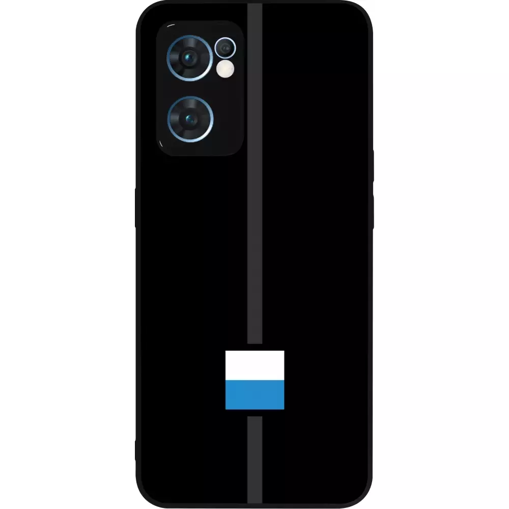 Coque OPPO Reno7 5G - Silicone rigide noir Canton LU noir