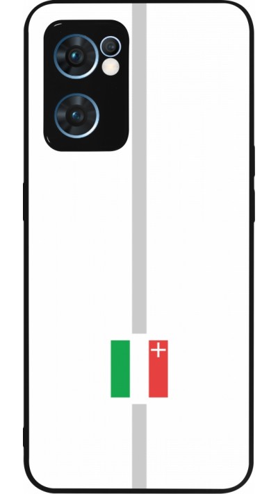 Coque OPPO Reno7 5G - Silicone rigide noir Canton NE blanc