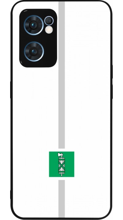 Coque OPPO Reno7 5G - Silicone rigide noir Canton SG blanc