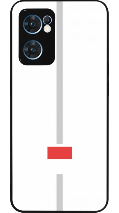 Coque OPPO Reno7 5G - Silicone rigide noir Canton SO blanc