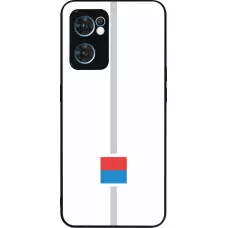 Coque OPPO Reno7 5G - Silicone rigide noir Canton TI blanc
