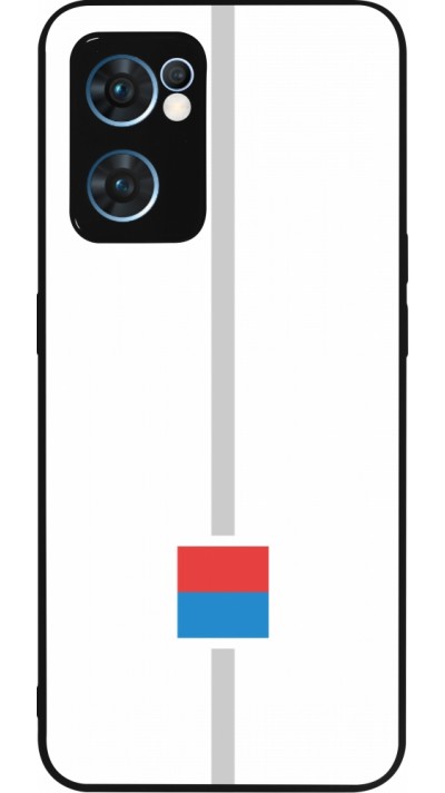 Coque OPPO Reno7 5G - Silicone rigide noir Canton TI blanc