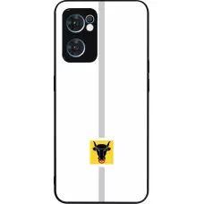 Coque OPPO Reno7 5G - Silicone rigide noir Canton UR blanc