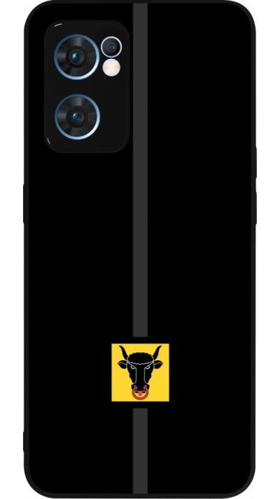 Coque OPPO Reno7 5G - Silicone rigide noir Canton UR noir