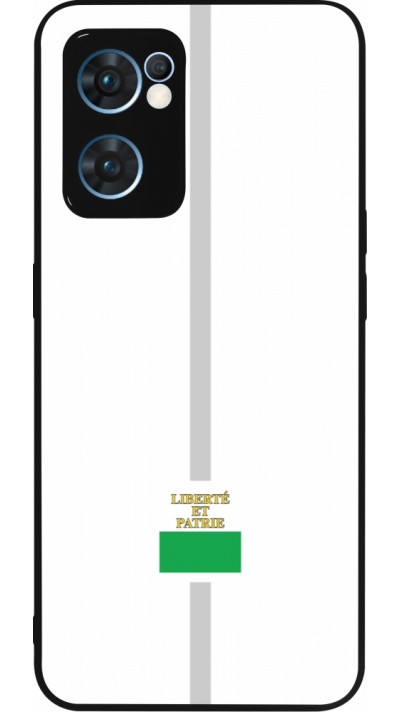 Coque OPPO Reno7 5G - Silicone rigide noir Canton VD blanc