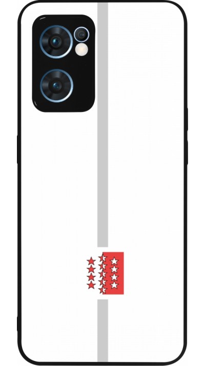 Coque OPPO Reno7 5G - Silicone rigide noir Canton VS blanc