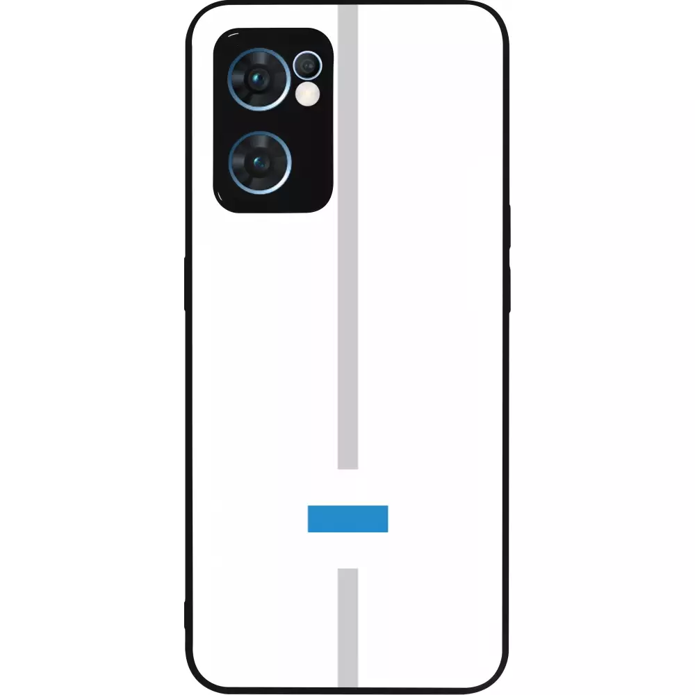 Coque OPPO Reno7 5G - Silicone rigide noir Canton ZG blanc
