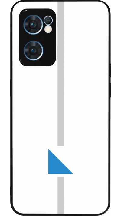 Coque OPPO Reno7 5G - Silicone rigide noir Canton ZH blanc
