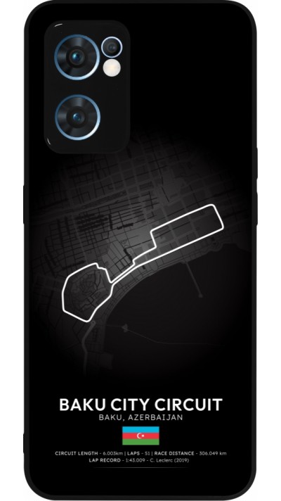 Coque OPPO Reno7 5G - Silicone rigide noir F1 Track 2025 Azerbaijan
